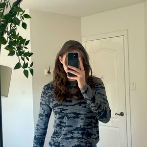 Gray and black camo long sleeve